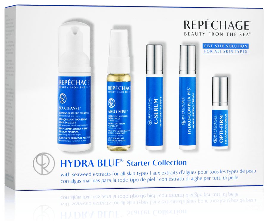 Repechage Hydra Blue Starter Collection with cleanser, mist, serum, moisturizer and eye cream