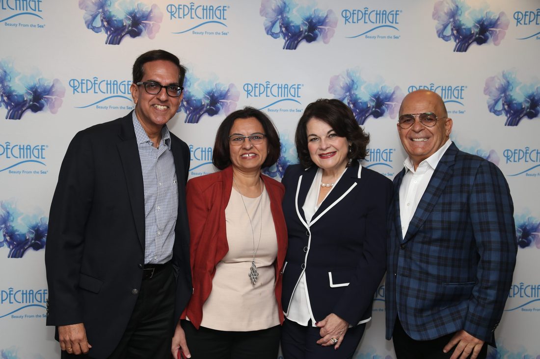 Bikram Sapra and Jyoti Sapra of JB Skincare with Lydia and David Sarfati at the Repêchage conference in New York, 2016