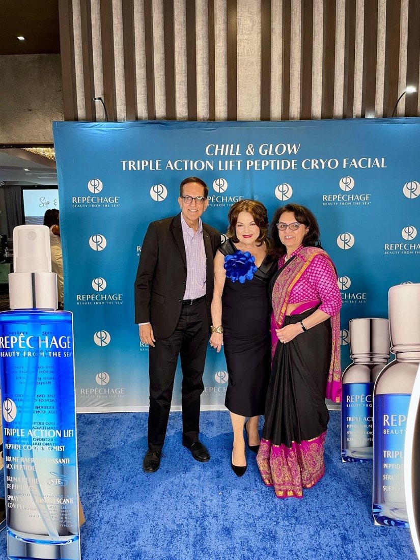 JB Skincare at a Repêchage Chill and Glow Triple Action Peptide Cryo Facial event