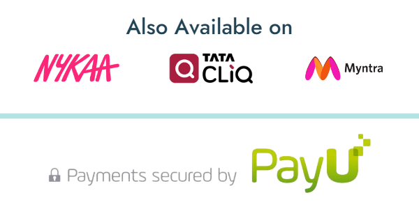 secured payment by payu, also available on myntra, tata cliq, nykaa
